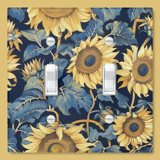 Floral Art Nouveau Sunflowers Light Switch Cover