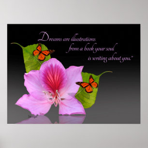 Floral art photography on black Inspirational Poster