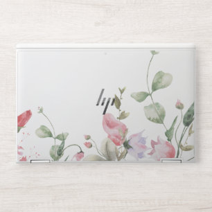 Floral art pretty laptop skin