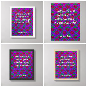(Floral Art / Red Flowers) Create Your Own Quote Poster