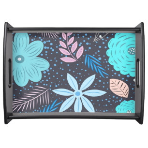 Floral Art Serving Tray