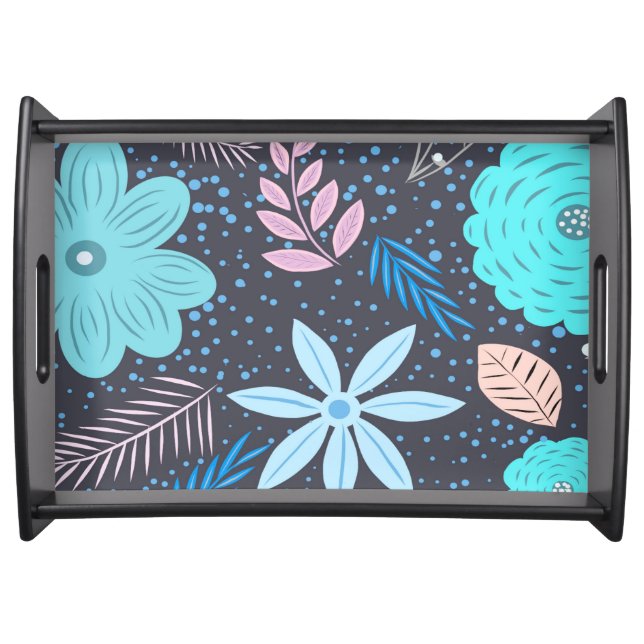 Floral Art Serving Tray (Front)