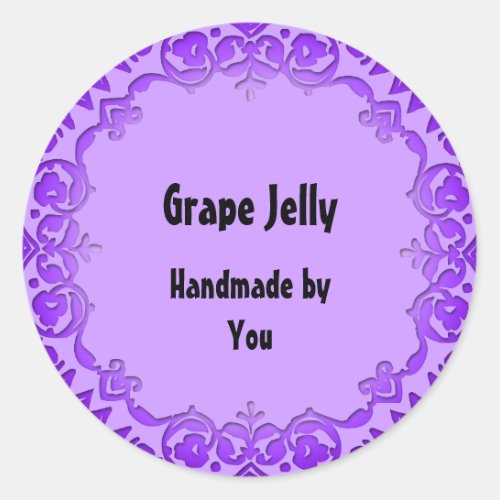 Floral Art Soap or Canning Labels Purple
