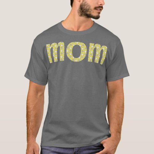 Floral Art Typography Mom Yellow T_Shirt