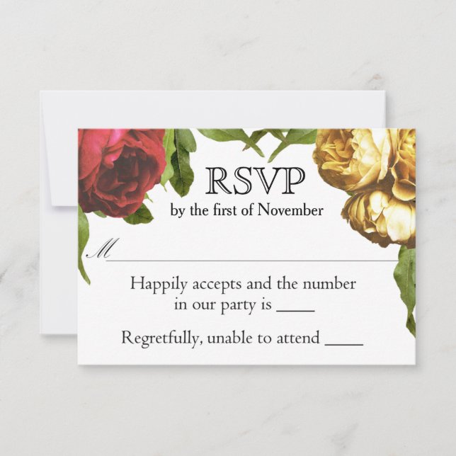 Floral Artistry Wedding RSVP (Front)