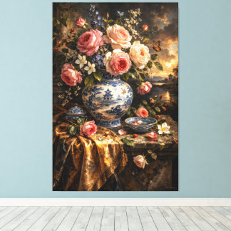 Floral artwork 002 dutch vintage canvas print
