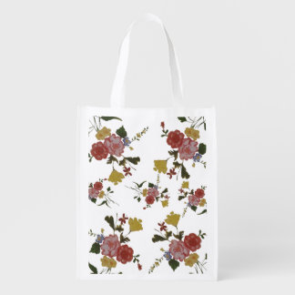  Floral Artwork Japanese Flower Grocery Bag