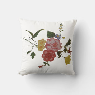 Floral Artwork Japanese Flower Throw Pillow