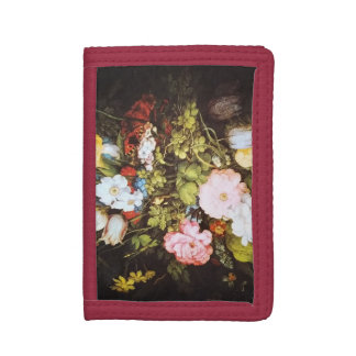 Floral Artwork Japanese Flower Tri-fold Wallet