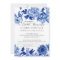 Floral Asian Influence Blue White Bridal Shower