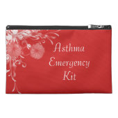 Floral Asthma Emergency Kit Travel Bag (Front)
