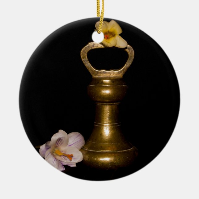 Floral Attraction Ceramic Ornament (Front)