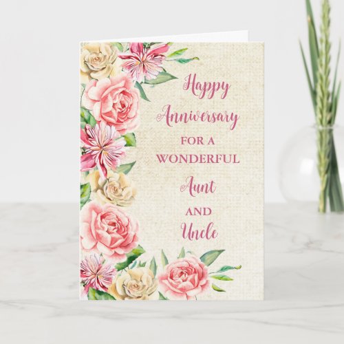 Floral Aunt and Uncle Anniversary