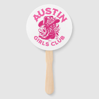 floral austin bachelorette cowgirl hand fan