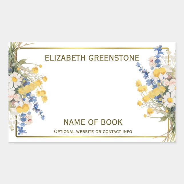 Floral Author Signature Bookplate (Front)