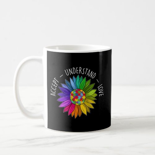 Floral Autism Awareness Daisy Flower For Coffee Mug