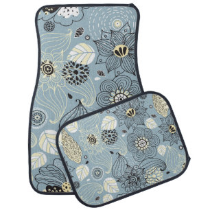 Floral Autumn: Elegant Seasonal Design Car Floor Mat