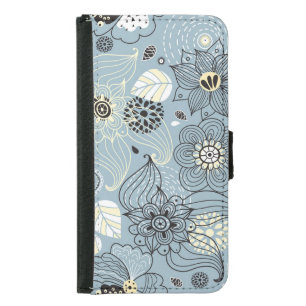 Floral Autumn: Elegant Seasonal Design Samsung Galaxy S5 Wallet Case