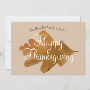 floral autumn fall leaves happy thanksgiving  holiday card