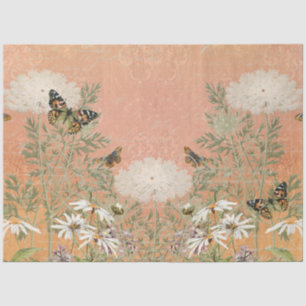 Floral Autumn Paris Butterfly Ephemera Decoupage Tissue Paper