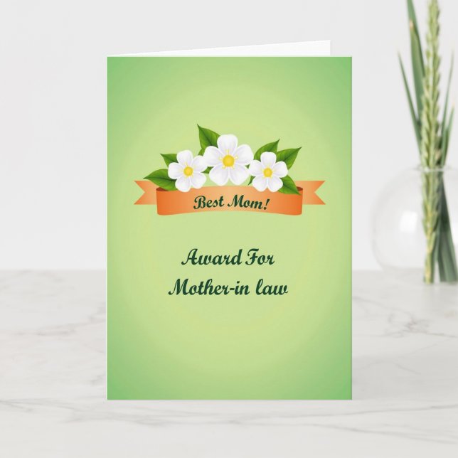 Floral Award For Mother Card (Front)
