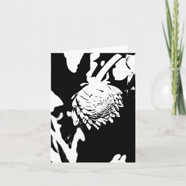 Floral B&W Card (Front)