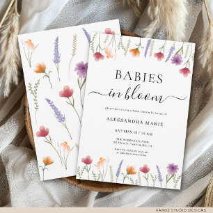 Floral Babies in Bloom Baby Shower Invitation