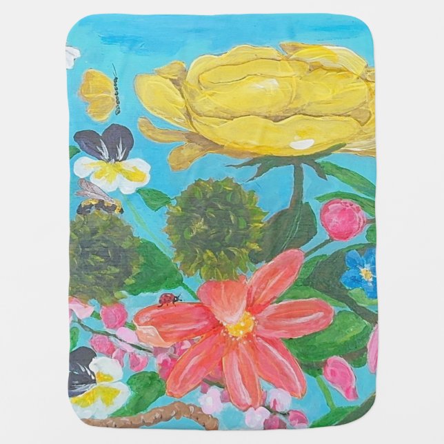 Floral baby blanket (Front)