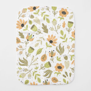Floral baby burp cloth