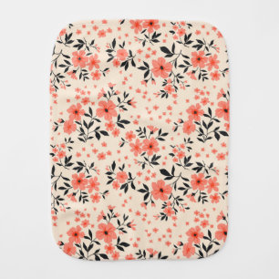 Floral baby burp cloth