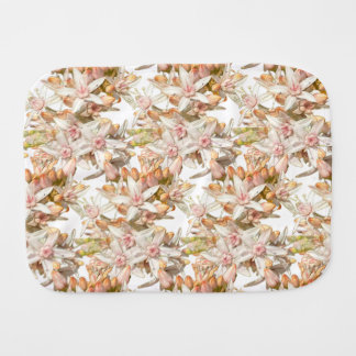 Floral baby burp cloth