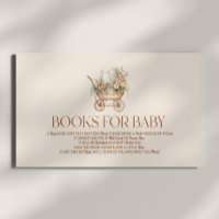 Floral Baby Carriage Baby Shower Books For Baby