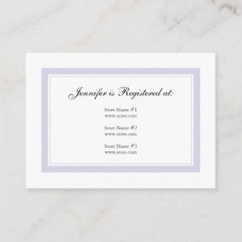 Floral Baby Girl Registry Card - Baby Lilac by maboles at Zazzle