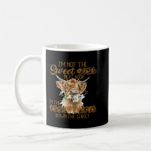 Floral Baby Highland Cow Bandana Not Today Heifer Coffee Mug