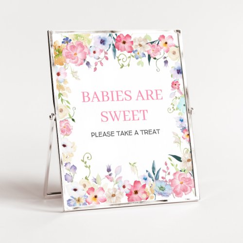 Floral Baby in Bloom Babies are Sweet Sign