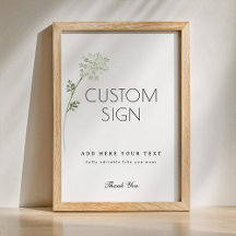 Floral Baby in Bloom Baby Shower Custom Sign