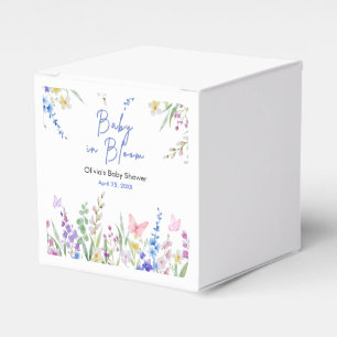 Floral Baby in Bloom Baby Shower Favor Boxes