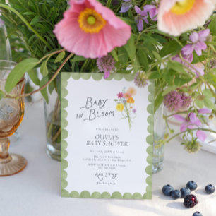 Floral Baby in Bloom Baby Shower Invitation