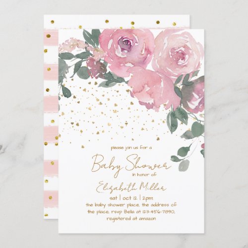  Floral Baby In Bloom Baby Shower Invitation