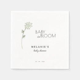 Floral Baby in Bloom Baby Shower Napkins