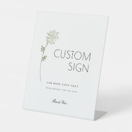 Floral Baby in Bloom Baby Shower Pedestal Sign