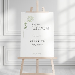 Floral Baby in Bloom Baby Shower Welcome Sign
