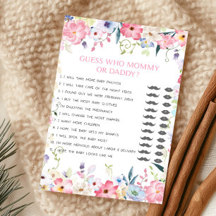 Floral Baby in Bloom Guess Who Mommy or Daddy Game