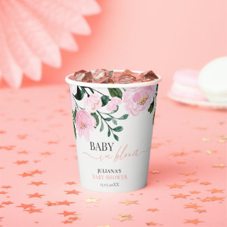 Floral Baby in Bloom Paper Cups