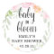 Floral Baby in Bloom Stickers, Baby Shower Favor