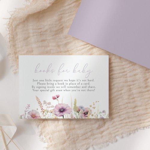 Floral Baby In Bloom Wildflower Books For Baby Enclosure Card