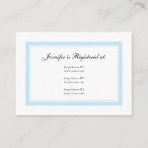 Floral Baby Registry Card - Baby Blue