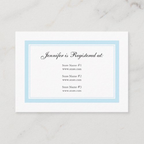 Floral Baby Registry Card _ Baby Blue