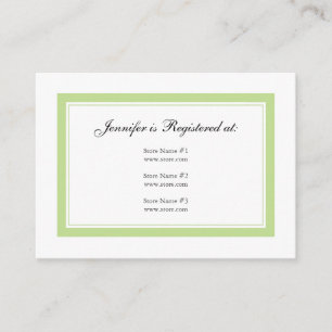 Floral Baby Registry Card - Baby Green