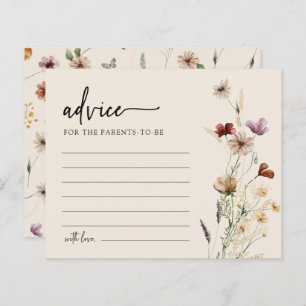 Floral Baby Shower Advice Card